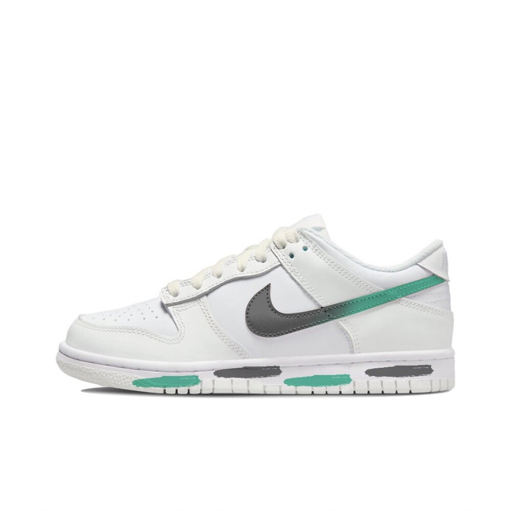 Кроссовки Nike Dunk Skateboarding Shoes Women's Low-top Grey/green, зеленый