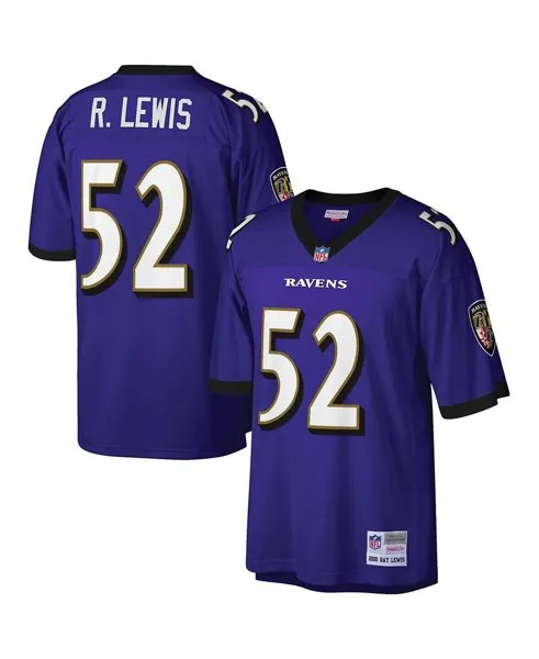 Мужская футболка Ray Lewis Purple Baltimore Ravens Big and Tall 2000, реплика вышедшего на пенсию игрока Mitchell & Ness