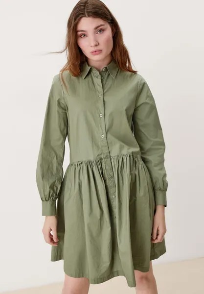 Платье-рубашка QS by s.Oliver, темно-зеленый