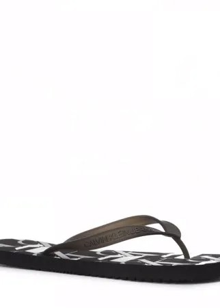 Мужские сланцы CALVIN KLEIN JEANS FLIP FLOP MONOGRAM AOP YM0YM00056 цв. черный 46 EU