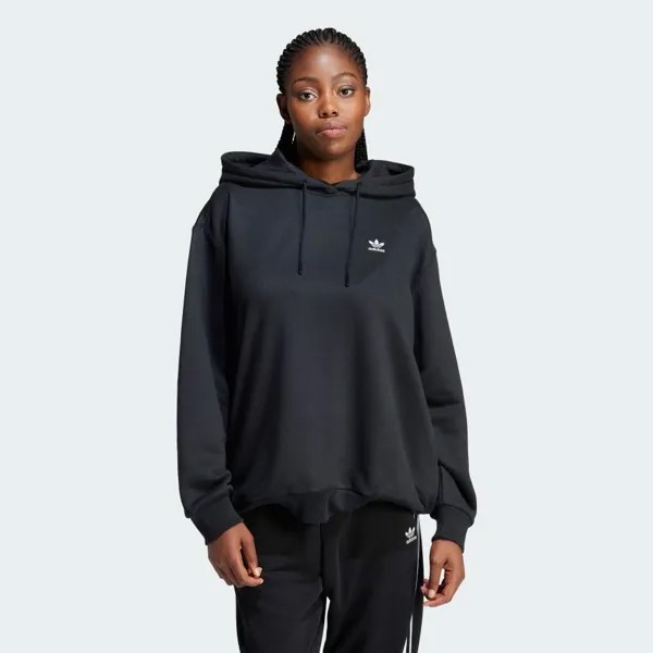 Парка Adidas Trefoil oversized hoodie, черный