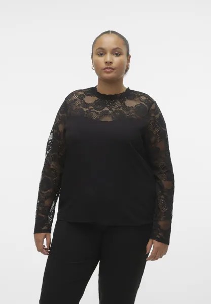 Блузка Vero Moda Curve VMCRUSK O NECK, черный