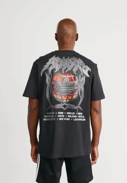 Футболка с принтом FLAMES adidas Originals, цвет black