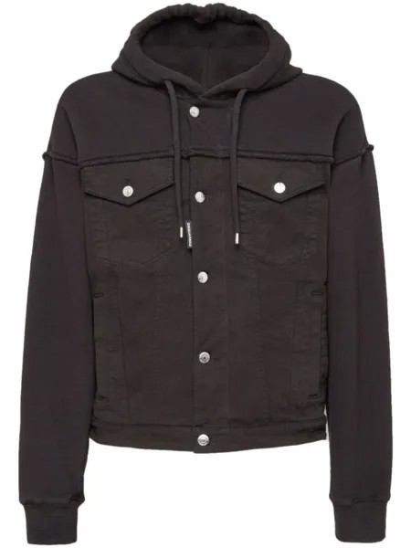 Dsquared2 джинсовая куртка с капюшоном, черный