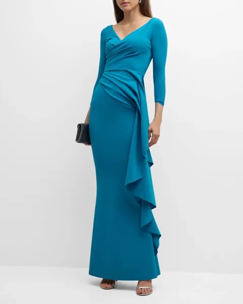 Плиссированное платье с рюшами Chiara Boni La Petite Robe, цвет Mediterranean