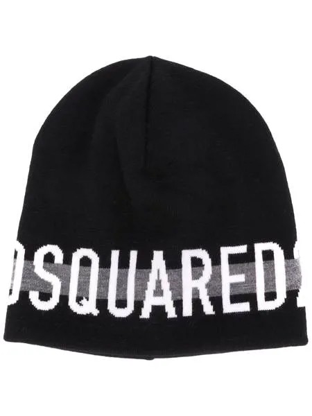 Dsquared2 шапка бини с жаккардовым логотипом