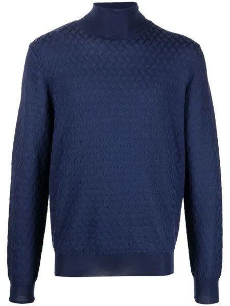 Canali джемпер с высоким воротником, синий