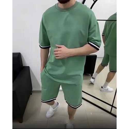 Костюм спортивный Jools Fashion, размер 50, зеленый
