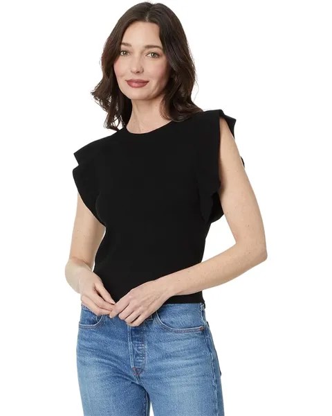 Свитер Lilla P Flutter Sleeve Shell Sweater, черный