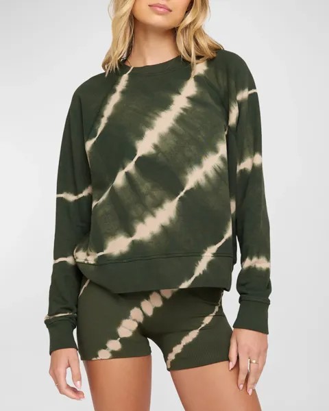 Толстовка с круглым вырезом Tie Dye Forever Spiritual Gangster, цвет Loden Tie Dye