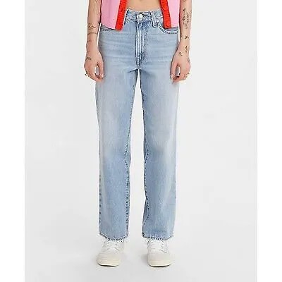 Женские мешковатые прямые джинсы со средней посадкой Levis 94 – светлый индиго, 30 лет ношения