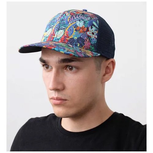 Бейсболка STETSON, хлопок, размер UNI, синий, красный