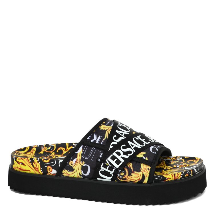 Шлепанцы мужские Versace Jeans Couture 74YA3SM2 черные 43 EU