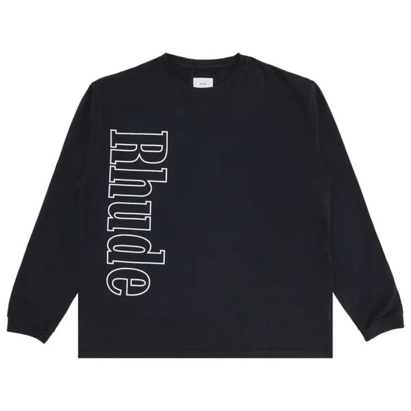 Футболка Rhude Side Logo Long-Sleeve Tee, цвет Vintage Black