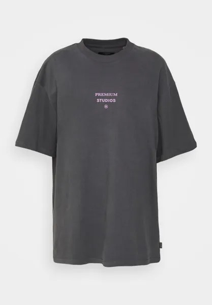 Футболка с принтом Jprblaharvey Info Tee Crew Neck Unisex Jack & Jones, серый