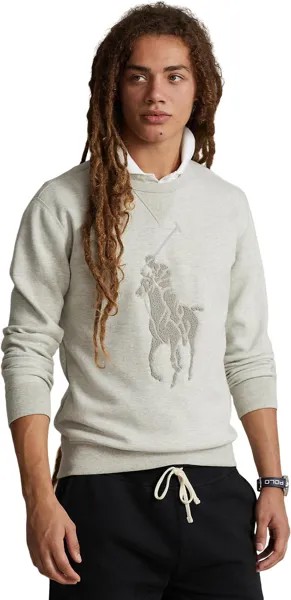 Толстовка двойной вязки Big Pony Polo Ralph Lauren, цвет Light Sport Heather