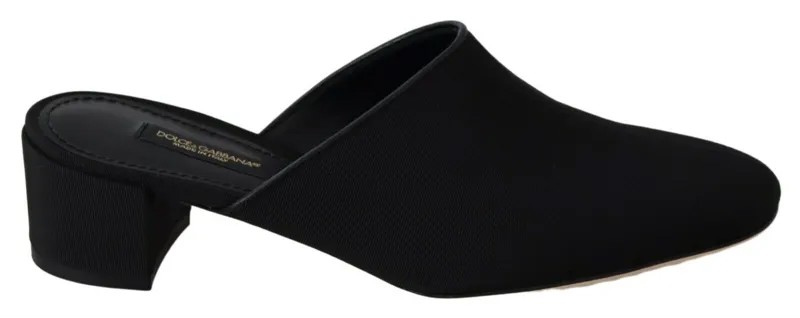 DOLCE - GABBANA Shoes Черные шлепанцы из крупной ткани, женские, EU35.5 / US5 Рекомендуемая розничная цена 800 долларов США