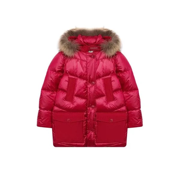 Пуховик с меховой отделкой Woolrich