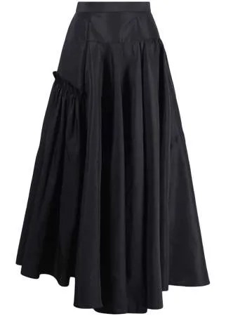 Alexander McQueen юбка миди асимметричного кроя со складками