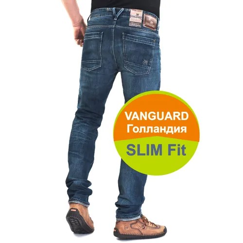 Джинсы зауженные VANGUARD Slim Fit Голландия, размер 29/32, синий