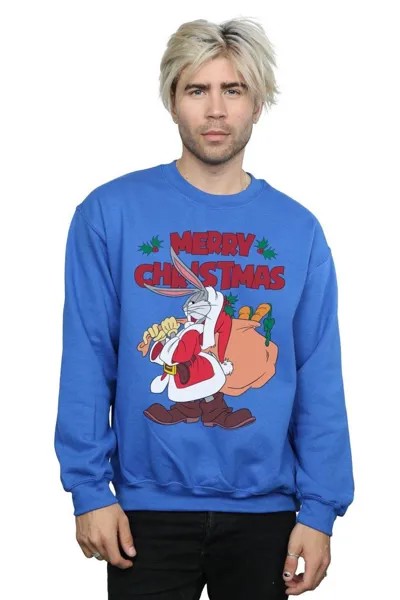 Толстовка с кроликом Санта Багз Looney Tunes, синий