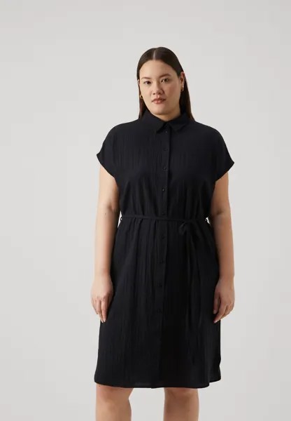 Платье-рубашка Cartizana Midi Shirt Dress Only, черное
