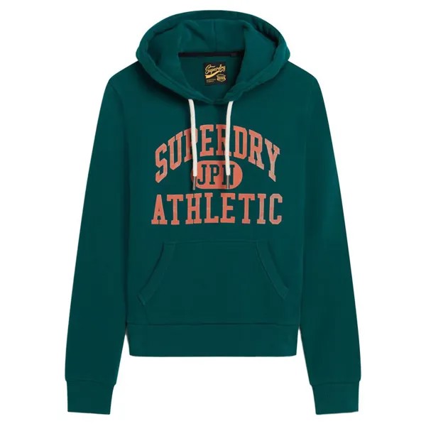 Худи Superdry Varsity Flocked Graphic, зеленый