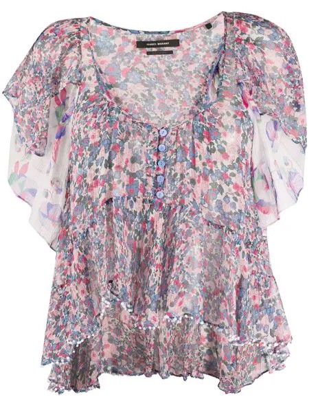 Isabel Marant блузка Orace с цветочным принтом