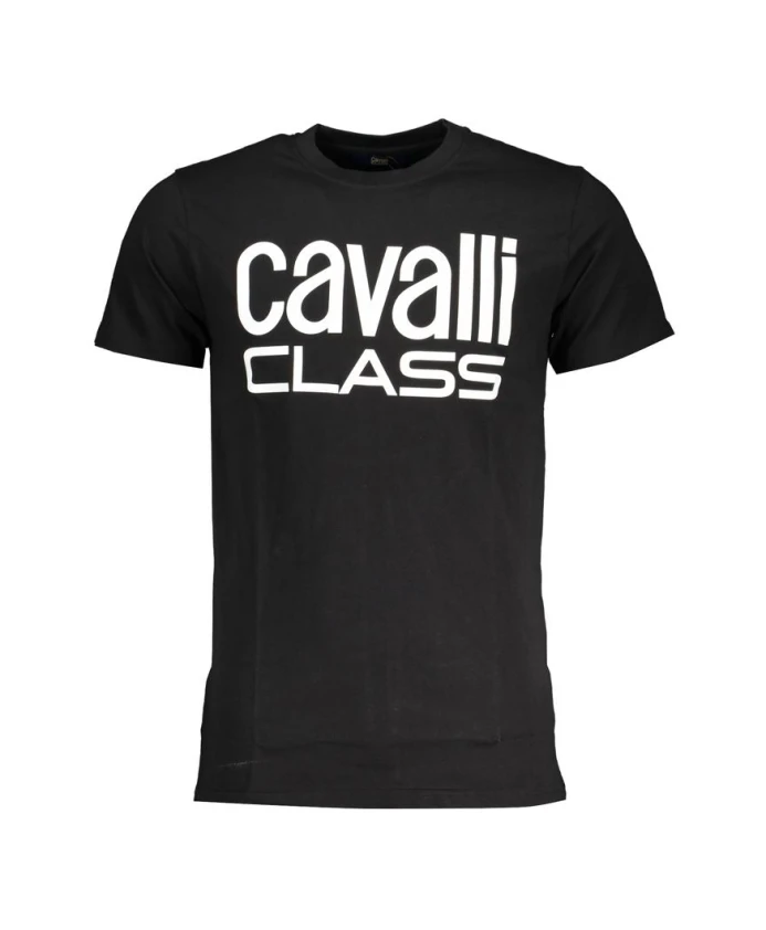 Футболка S с принтом логотипа Cavalli Class, черный