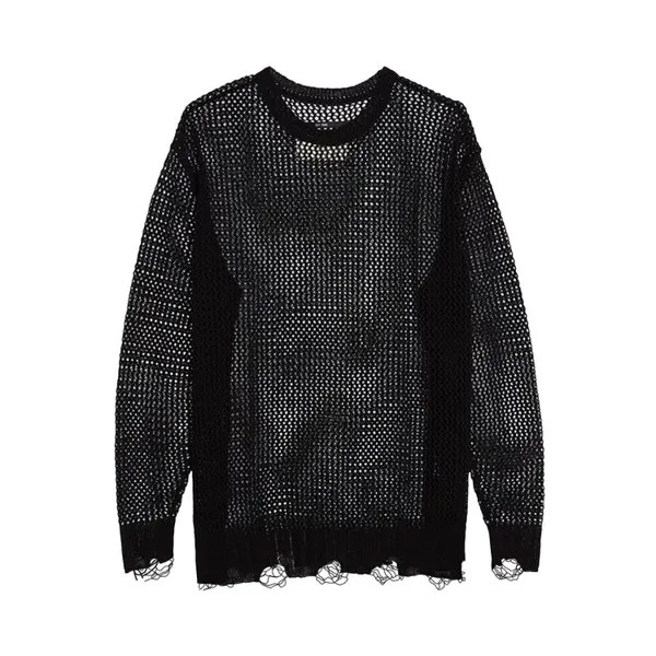 Свитер Song For The Mute Song for the Mute Honeycomb Mesh Knit Oversized 'Black', черный