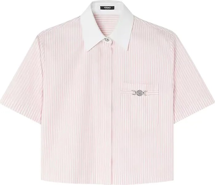 Рубашка Versace Oxford Stripe Informal 'Pastel Pink/White', розовый