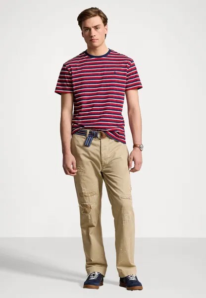 Принт на футболке CLASSIC FIT STRIPED JERSEY T-SHIRT Ralph Lauren, красный