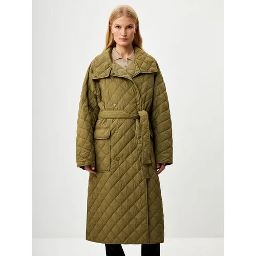 Пальто  Sela, демисезон/зима, оверсайз, размер L INT, бежевый, хаки