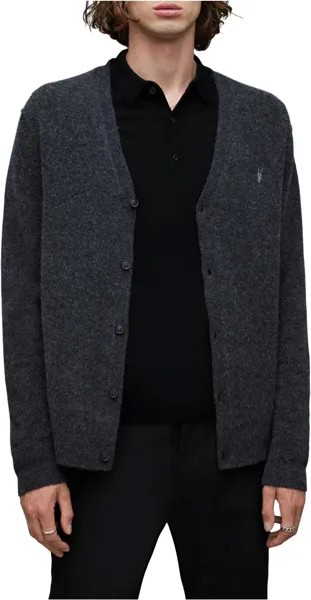 Свитер Statten Cardigan AllSaints, цвет Cinder Black Marl