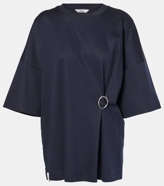 Футболка свободного покроя Orleans большого размера Max Mara, цвет blu