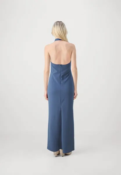 Платье из джерси Viclara Halterneck Frill Dress VILA, синий
