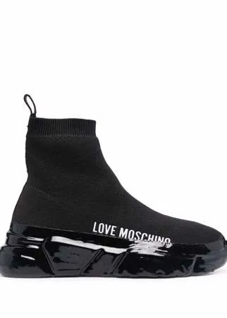 Love Moschino кроссовки-носки на массивной подошве