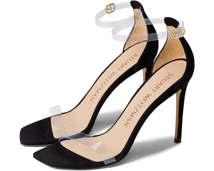 Туфли Stuart Weitzman Nudistcurve 100 Sandal, цвет Black/Clear