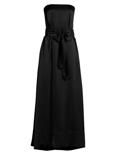 Шелковое платье Cursive без бретелек Ginger & Smart, черный