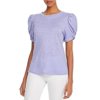 Женская фиолетовая футболка Goldie с витыми пышными рукавами и круглым вырезом, топ M BHFO 5390