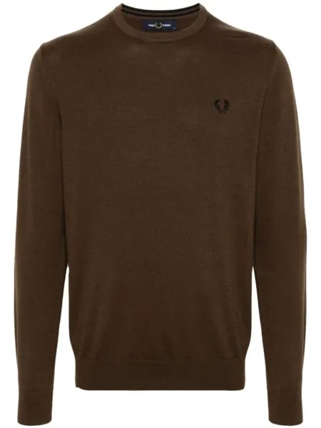 Fred Perry джемпер с вышитым логотипом, коричневый