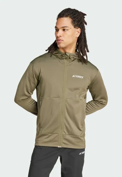 Блейзер TERREX XPERIOR LIGHT FLEECE HOODED adidas, оливковый