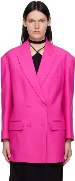Розовый двубортный пиджак Valentino