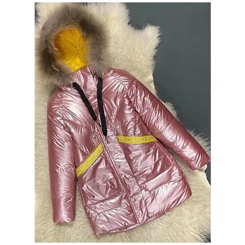 Зимнее пальто MALIYANA для девочек, розовое_размер 122