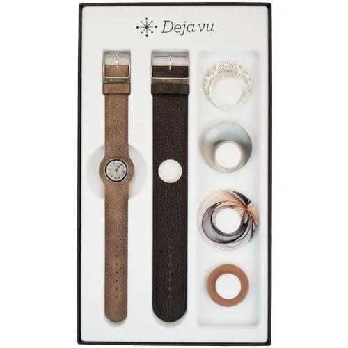 Наручные часы DEJAVU Часы женские наручные Dejavu Premium 317C110, коричневый