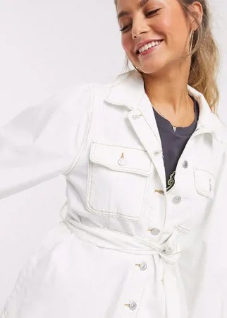 Светлая куртка с объемными рукавами New Look-Белый