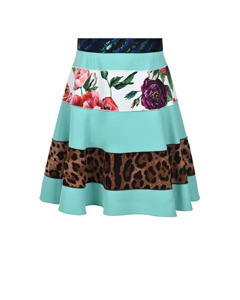 Юбка с бирюзовыми полосами Dolce&Gabbana детская