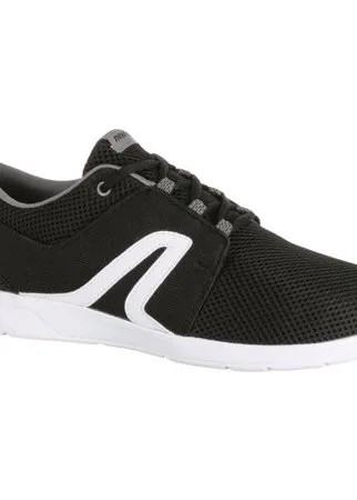 Мужские кроссовки для активной ходьбы Soft 140 черные, размер: 44, цвет: Черный/Песочный Бежевый NEWFEEL Х Декатлон