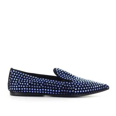 Женские черные лоферы Eddy Daniele Blue Swarovski