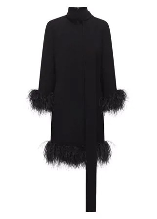 Платье с отделкой перьями Elie Saab